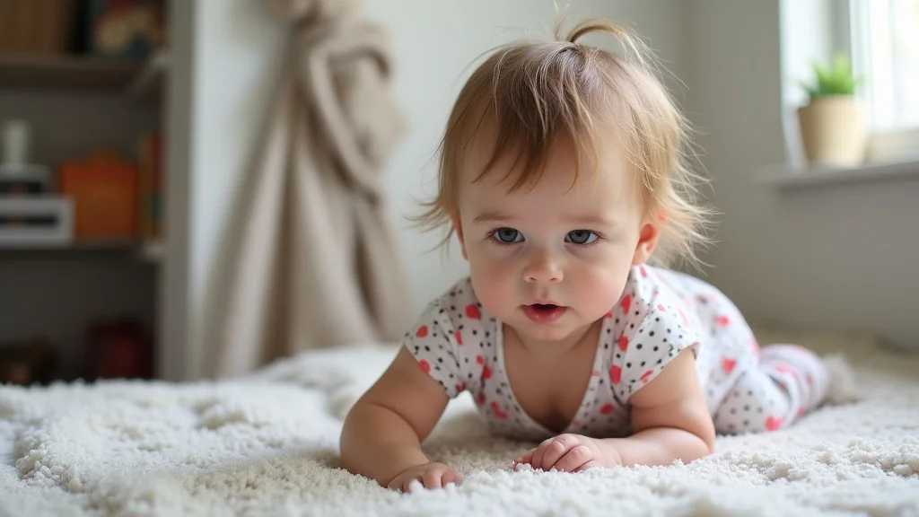 The image shows a curious toddler exploring a colorful toy, illustrating when toddler age starts explained.